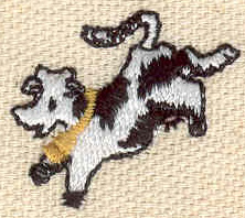 Embroidery Design: Cow running<br> 1.00w X 1.00h