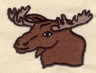 Embroidery Design: Moose head A<br> 2.60w X 2.00h