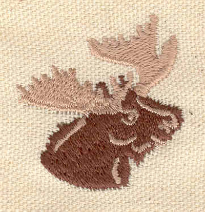 Embroidery Design: Moose head B<br> 1.50w X 1.60h
