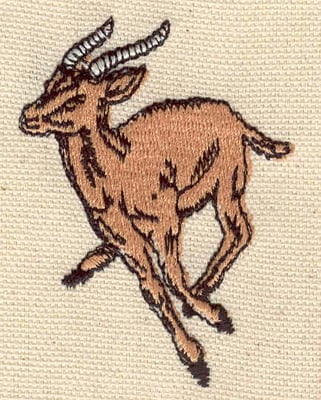 Embroidery Design: Gazelle<br> 1.80w X 2.50h