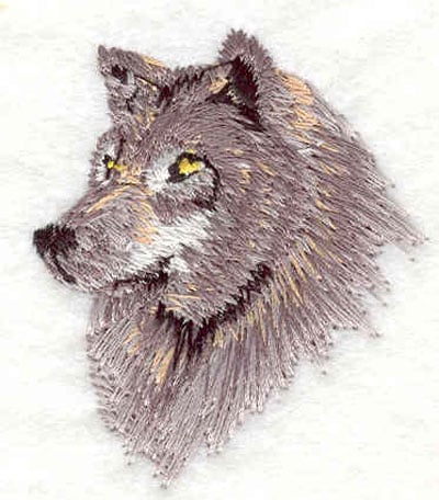 Embroidery Design: Wolf head A <br>1.70"w X 2.00"h