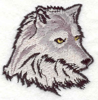 Embroidery Design: Wolf head B <br>2.20"w X 2.30"h