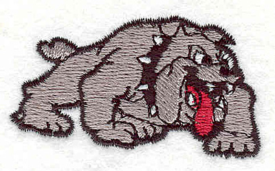 Embroidery Design: Bulldog A<BR>1.20" x 2.20"