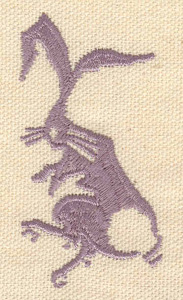 Embroidery Design: Rabbit<br> 1.40w X 2.80h