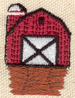 Embroidery Design: Barn<br> 1.00w X 1.50h