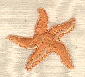 Embroidery Design: Starfish<br> 1.20w X 1.10h