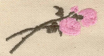 Embroidery Design: Long stemmed roses<br> 2.50w X 1.30h