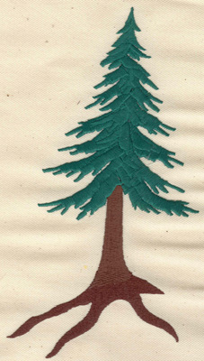 Embroidery Design: Pine tree <br> 4.20w X 8.00h
