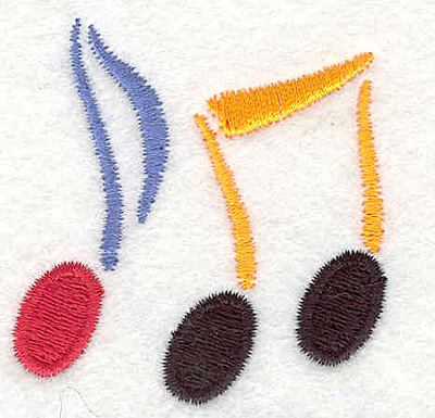 Embroidery Design: Music notes <br>2.09" X 2.02"