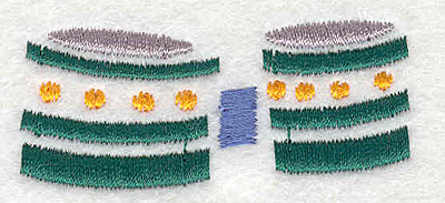 Embroidery Design: Drums <br>1.07" X 2.43"