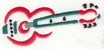 Embroidery Design: Guitar 1 <br>1.69" X 3.52"
