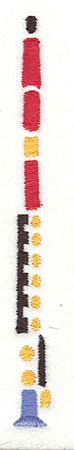 Embroidery Design: Clarinet <br>5.15" X 0.45"
