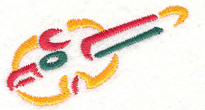Embroidery Design: Violin <br>1.52" X 2.67"
