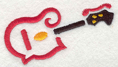 Embroidery Design: Guitar 2 <br>1.89" X 3.38"