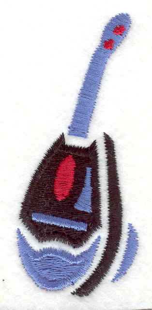 Embroidery Design: Mandolin <br>2.94" X 1.26"