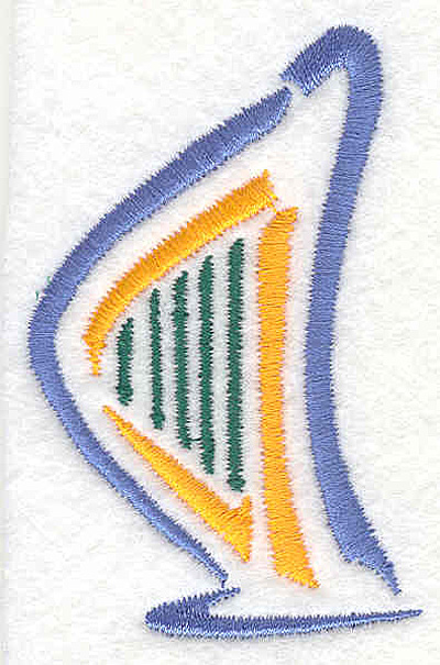 Embroidery Design: Harp 2 <br>2.78" X 1.77"