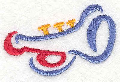 Embroidery Design: Trumpet <br>1.37" X 2.16"