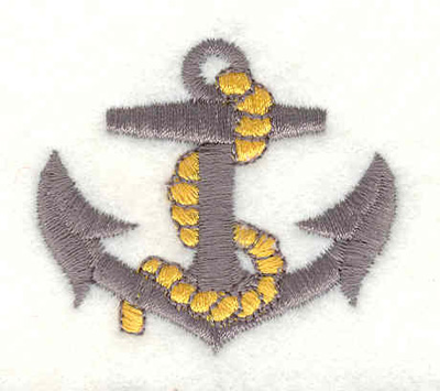 Embroidery Design: Anchor with rope A <br>3.25"w X 2.35"h