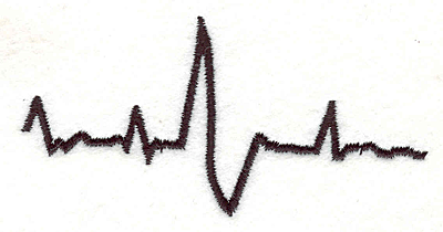 Embroidery Design: Pulse Rate<BR>1.75" x 3.50"