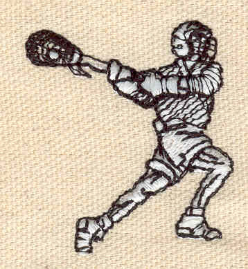 Embroidery Design: Lacrosse Player<br> 1.50w X 1.68h