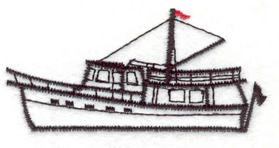 Embroidery Design: Sailboat C <br>3.00"w X 1.45"h