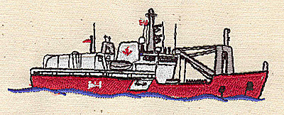 Embroidery Design: Ship<br> 3.89w X 1.41h