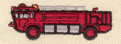 Embroidery Design: Fire truck<br> 2.50w X 0.80h
