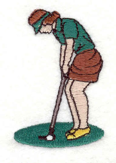 Embroidery Design: Lady Golfer <br>1.50"w X 2.35"h | Embroidery Legacy Embroidery Design: Lady Golfer <br>1.50"w X 2.35"h
