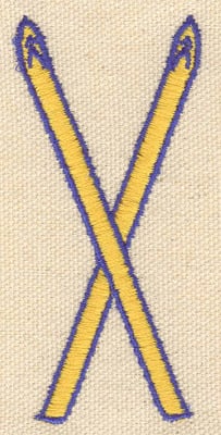 Embroidery Design: Crossed skis<br> 1.50w X 3.25h