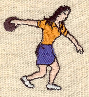 Embroidery Design: Bowler female<br> 1.80w X 1.95h