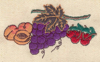 Embroidery Design: Fruit assortment<br> 3.09w X 1.84h
