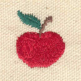Embroidery Design: Apple mini<br> 0.75w X 0.95h