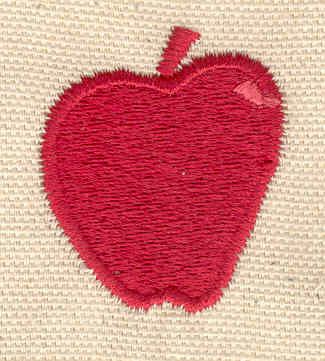 Embroidery Design: Apple<br> 1.25w X 1.55h