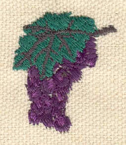Embroidery Design: Grapes<br> 1.00w X 1.25h