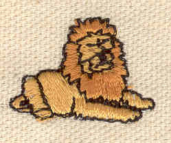 Embroidery Design: Lion<br> 1.00w X 0.75h
