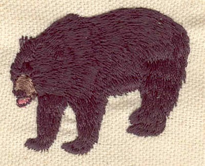 Embroidery Design: Black bear<br> 1.80w X 1.55h