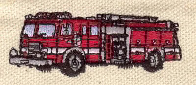 Embroidery Design: Fire truck<br> 2.25w X 0.85h