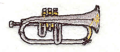 Embroidery Design: Trumpet <br>0.80" X 1.65"