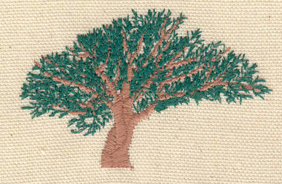 Embroidery Design: Tree B <br> 1.92"h x 3.00"w