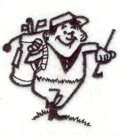 Embroidery Design: Golfer A <br>2.06"w X 2.09"h