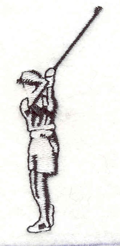 Embroidery Design: Lady Golfer <br>1.20"w X 3.08"h