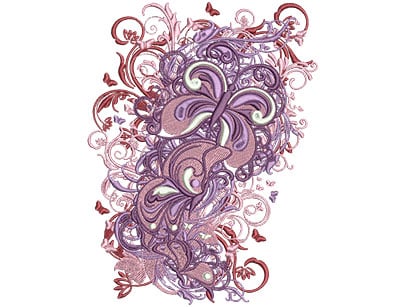 Embroidery Design: Butterflies Fashion Lg<br> 6.00w X 8.01h