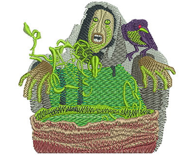 Embroidery Design: Cauldron Witch Lg<br> 3.51w X 3.40h