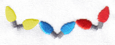 Embroidery Design: Christmas Light 3<br>0.72w X 2.37h | Embroidery Legacy Embroidery Design: Christmas Light 3<br>0.72w X 2.37h