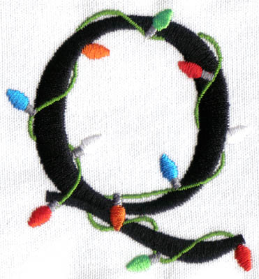 Embroidery Design: Christmas Light Q<br>2.58w X 2.75h