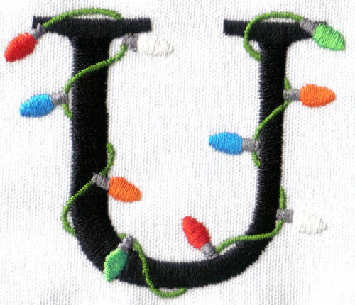 Embroidery Design: Christmas Light U<br>2.61w X 2.21h