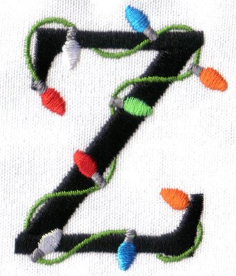 Embroidery Design: Christmas Light Z<br>1.88w X 2.39h