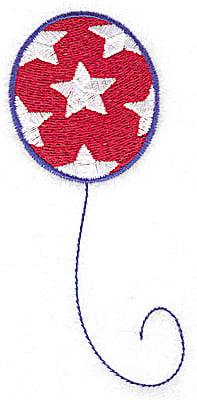 Embroidery Design: Balloon stars large<br> 2.10w X 4.75h