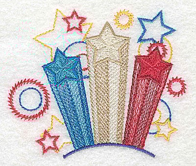 Embroidery Design: Star design<br> 3.50w X 2.96h