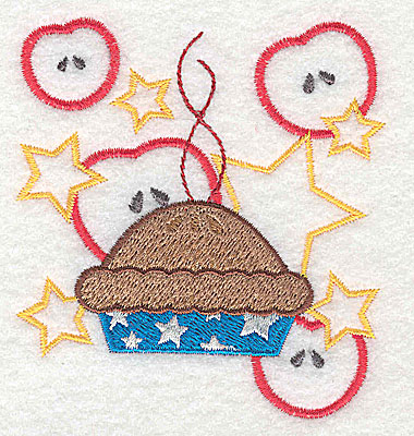 Embroidery Design: American applie pie design<br> 3.23w X 3.51h | Embroidery Legacy Embroidery Design: American applie pie design<br> 3.23w X 3.51h